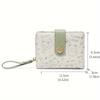 Casual Bi-Fold Kawaii Cat Wallet - Chic Credit Card & Coin Clutch With Secure Buckle Polyester Lining And Convenient Lanyard