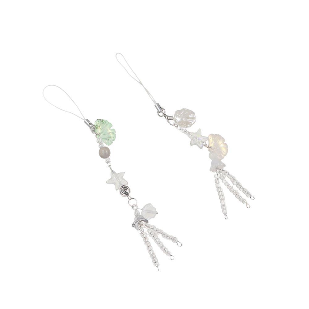 Phone Charm Jelly Fish Pendant Cellphone Strap Mobile Phone Chain  Backpack Ornament