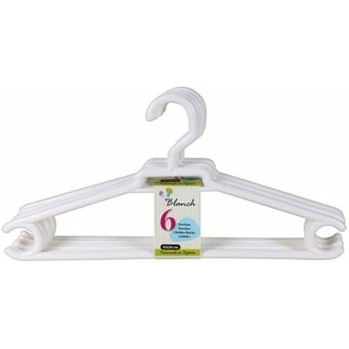 Cintres en Plastique - DEM - Lot de 8 - Multicolore - 42 x 21 cm - Mixte