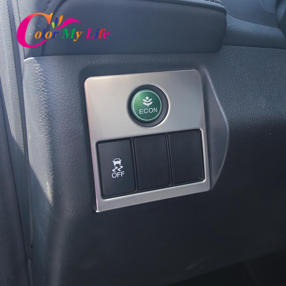 Color My Life pro Honda HRV HR-V Vezel 2015 - Car Econ Seřizovací obložení panelu spínače Příslušenství Nerez