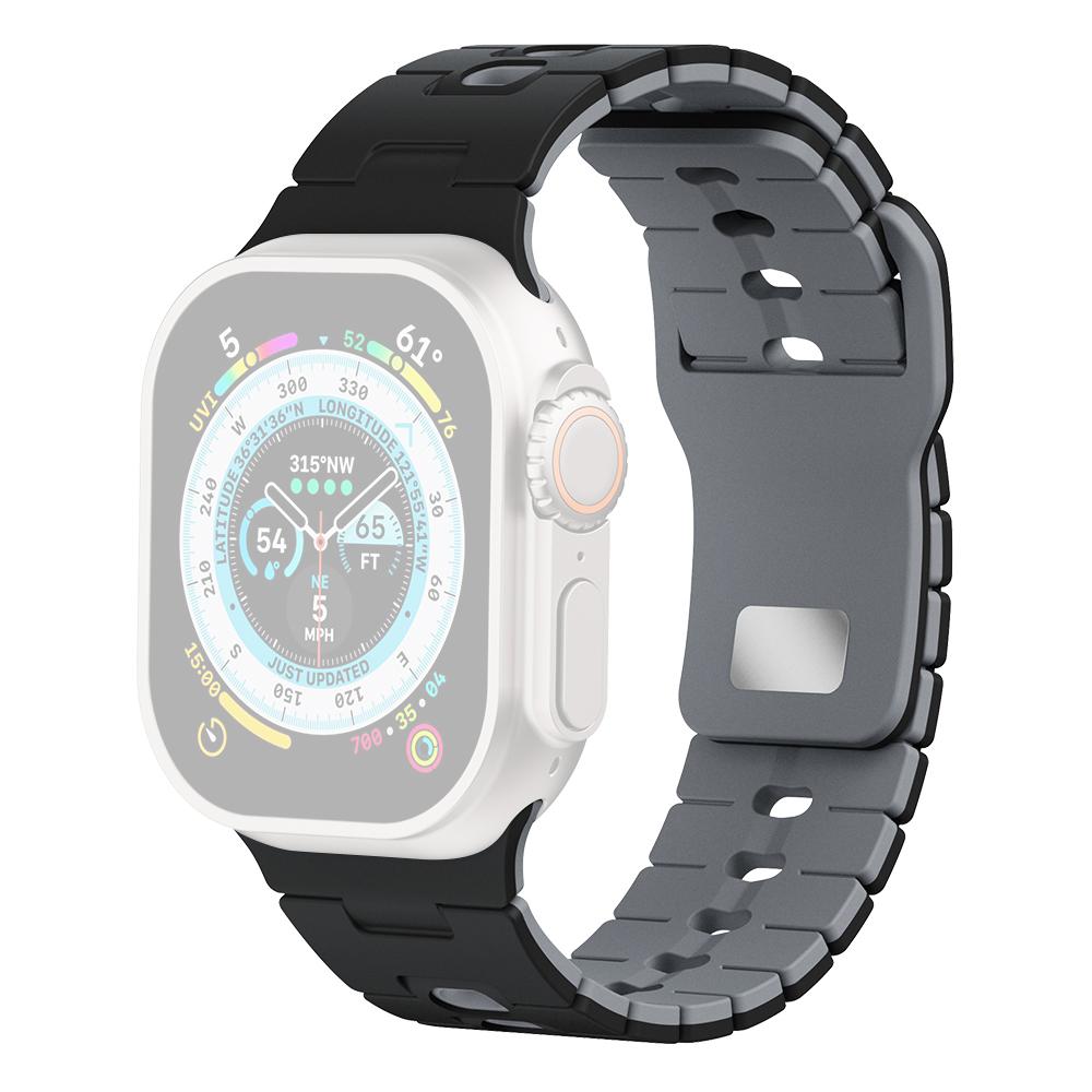 Watch Band for Apple Watch Series 10 Ultra 9 8 7 SE 6 5 4 3 2 1 46mm 49mm 45mm 44mm 42mm Dual Color Silicone Strap