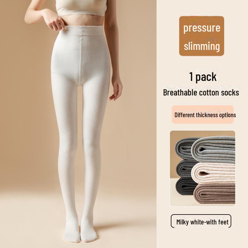 Oriental Edge Cotton Leggings: Vertical Stripes, Waist 24, Thickened, Slimming, Warm Tights