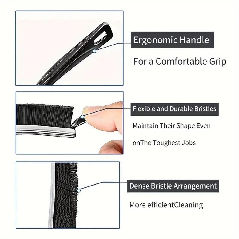 1pc Multipurpose Gap Cleaning Brush Reusable Plastic Handle Cleaning Brush Car Household Tile Toilet Kitchen Bristles Crevices Cleaner Brushes