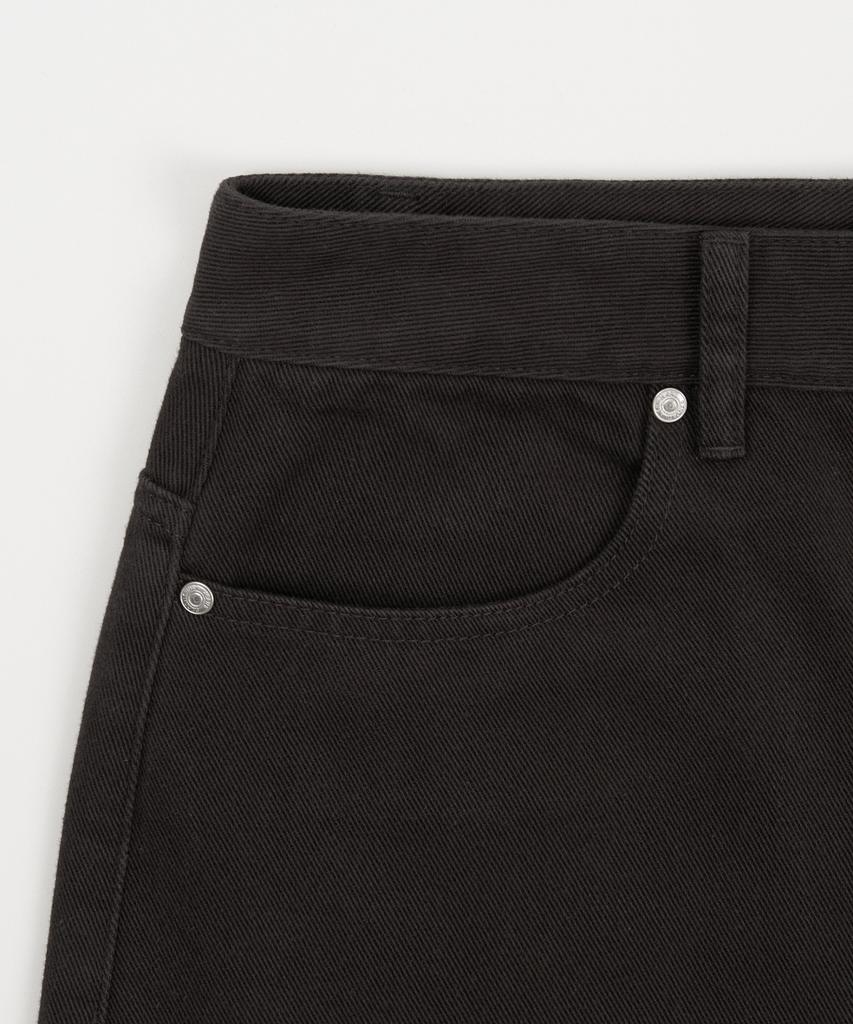 EXCONTAINER Daily Curved Cotton Pants (Charcoal)