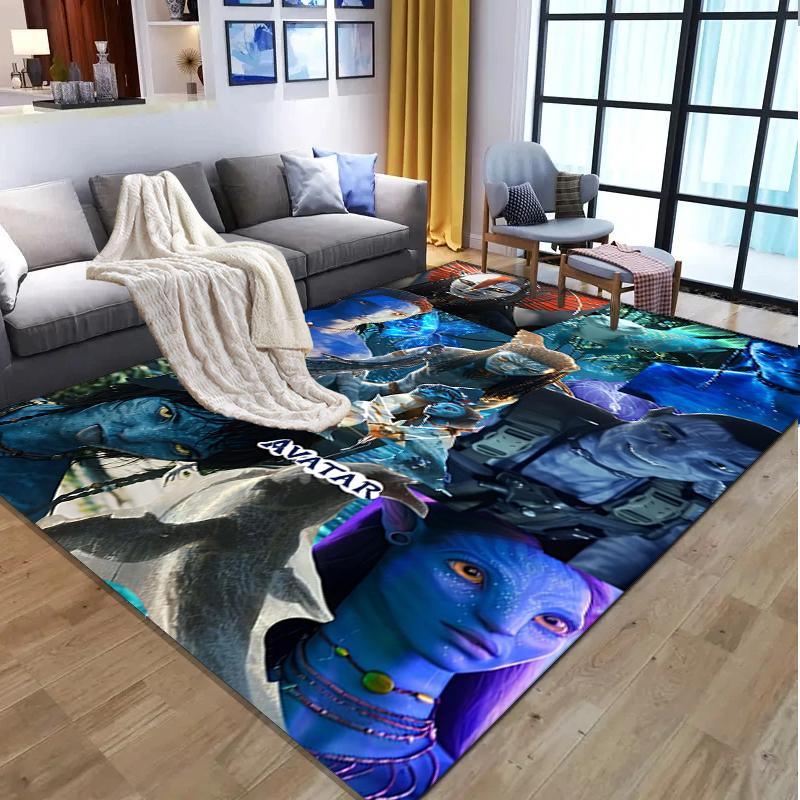 Alfombra con Patrón de Avatar, Felpudo para Interior/Exterior, para Picnic, Sala de Juegos, Dormitorio, Oficina, Sala de Estar, Alfombra Decorativa para el Hogar, Regalo de Cumpleaños
