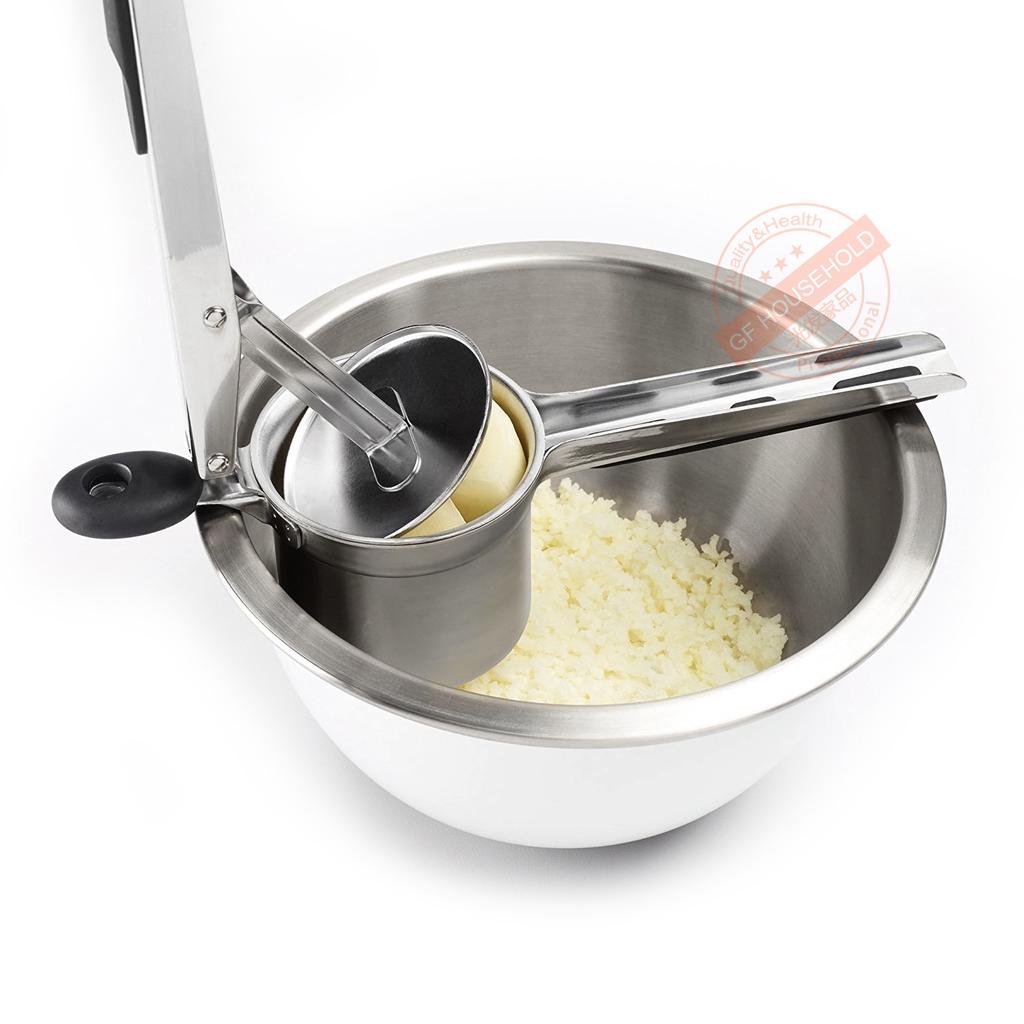 Stainless Steel Cutter Anti-slip Handle Press Kitchen Cooking Potato Masher