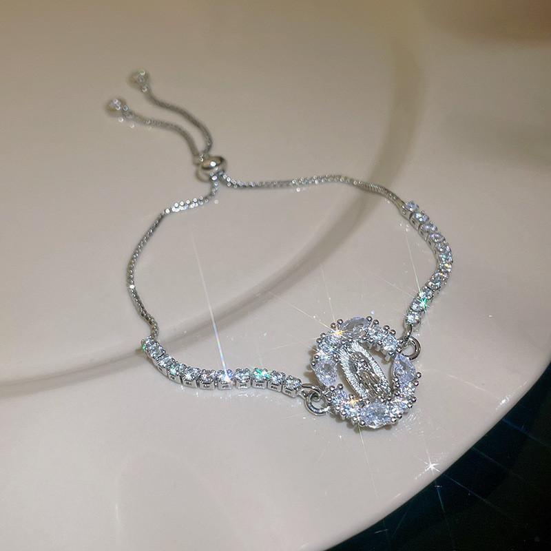 Retro Geometric Zircon Hand Chain Jewelry For Womens Gift And Office Wear