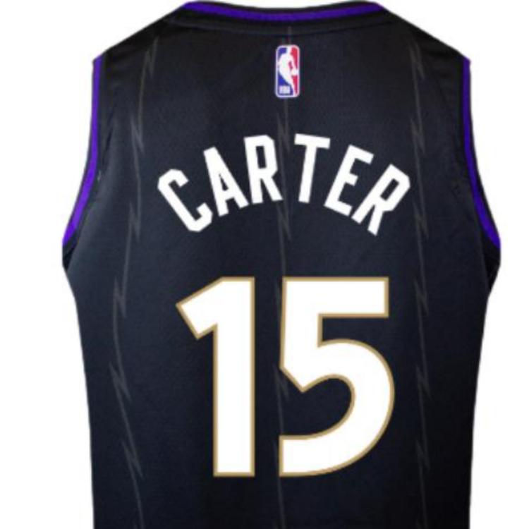 Nike X Współpraca NBA Sezon 24/25 Toronto Raptors Vince Carter City Edition Wygodna Wszechstronna Koszulka Koszykarska z Okrągłym Dekoltem FQ4394-010
