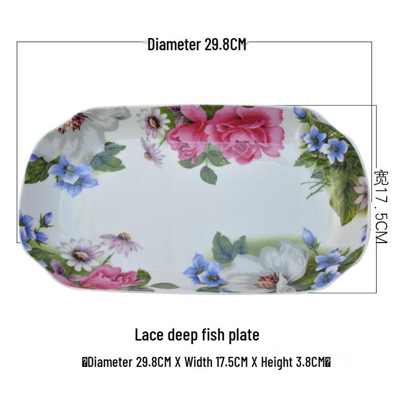 Imperial Concubine 10-inch Porcelain Soup and Serving Plate