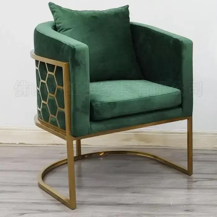 Nordic Living Room Chair-Fabric Upholstery,Light Luxury Design,Single Leisure Seat with Backrest & Armrest,Comfortable Furniture