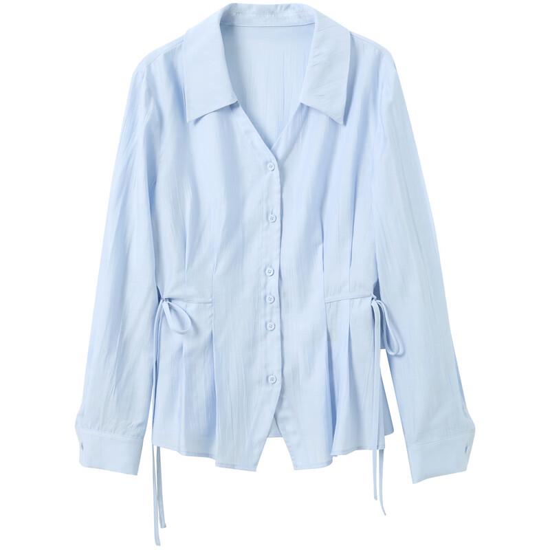 SanCai 2026 Spring Plus Size Lapel Long Sleeve Blouse