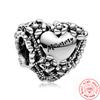 Authentic Fit Original Pantaro Charm Bracelet DIY Zircon 925 Sterling Copper Openwork Heart Shaped Infinite Love Mom Fine Beads