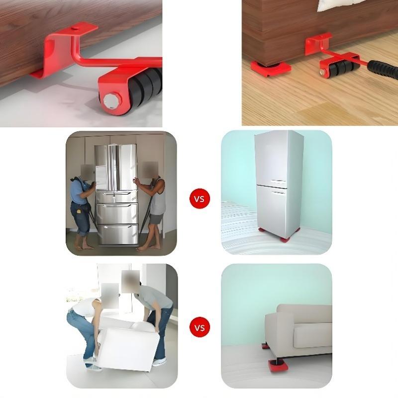 1/2pcs Heavy-Duty Furniture Mover with Locking Wheels and Rubber Feet | Sturdy Plastic Mobility System for Sofa, Bed, Mattress