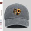 Pc Leopard Print Heart and Sunflower Pattern Baseball Cap Casual Style Sun Hat Comfortable and Lightweight with Adjustable St