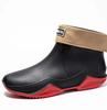 Fashion New men's short tube rain shoes outdoor off-road waterproof shoes men's thick soled anti slip rubber shoes lightweight overshoes