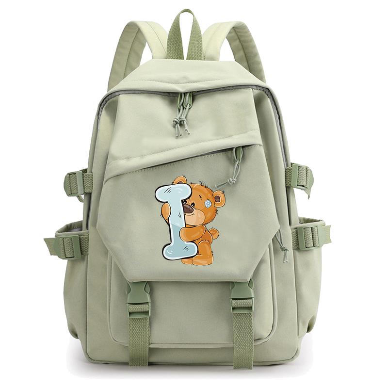 Batoh s 26 anglickými písmeny Studentský Dívčí Školní Batoh Bookbag Cosplay Plátěná Dětská Cestovní taška Kid Batoh Back To School