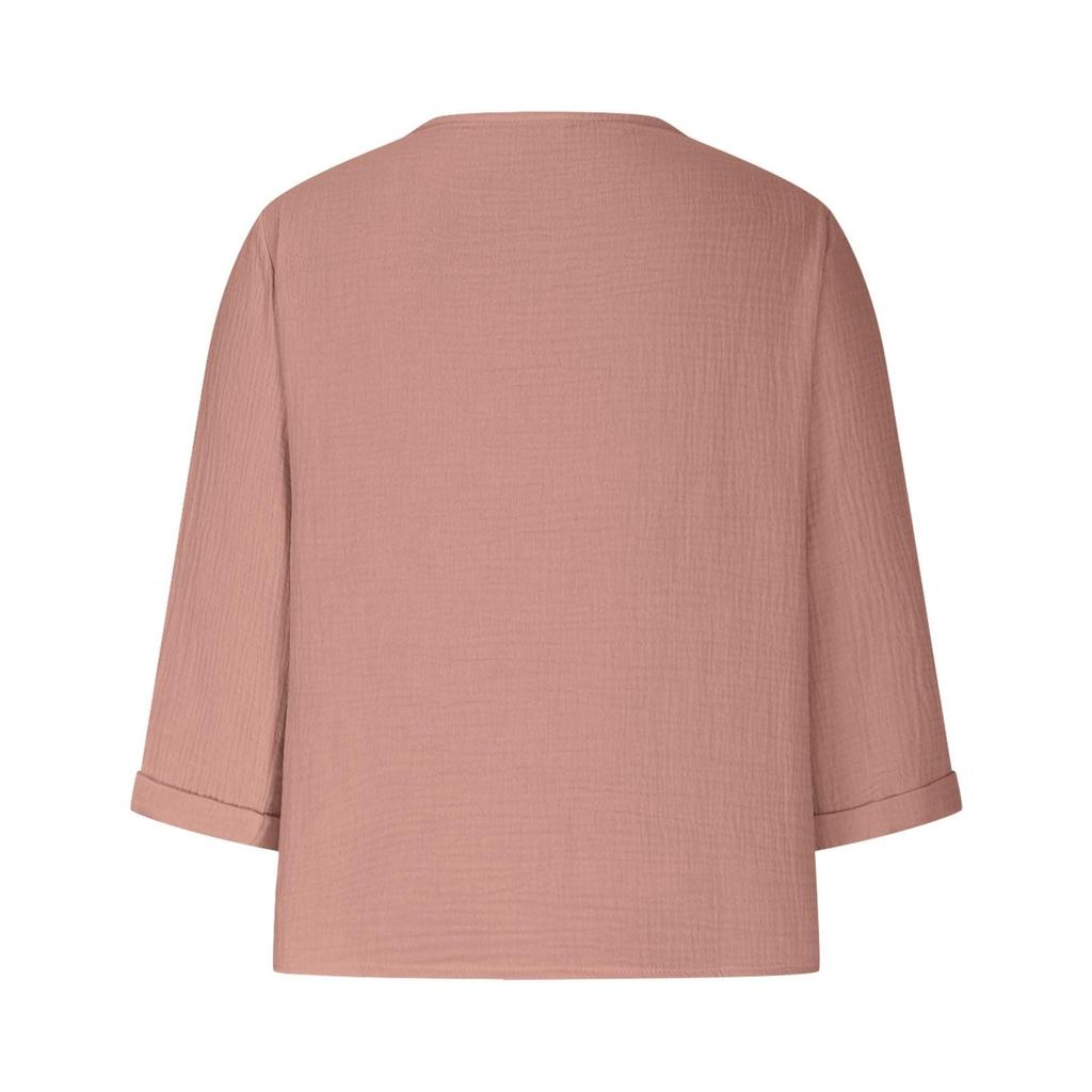 Dámské jednobarevné košile s výstřihem do V jsou módní a elegantní.