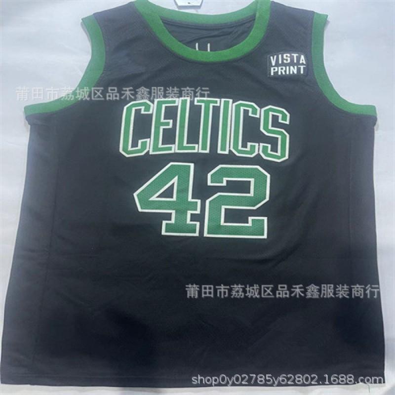 Boston Celtics 42 Al Horford Basketball Jersey Men Women Cotton Sports Uniform Black Green