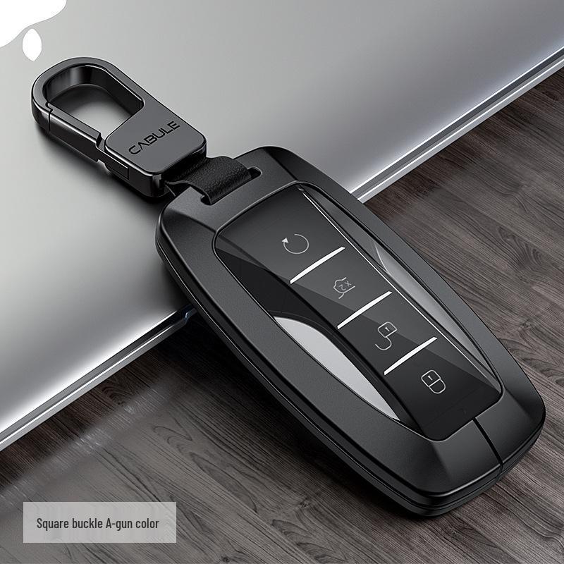 BYD Aluminum Alloy Car Key Case for Qin Pro, Song Pro, Tang, and Han – Creative Metal Shell Cover