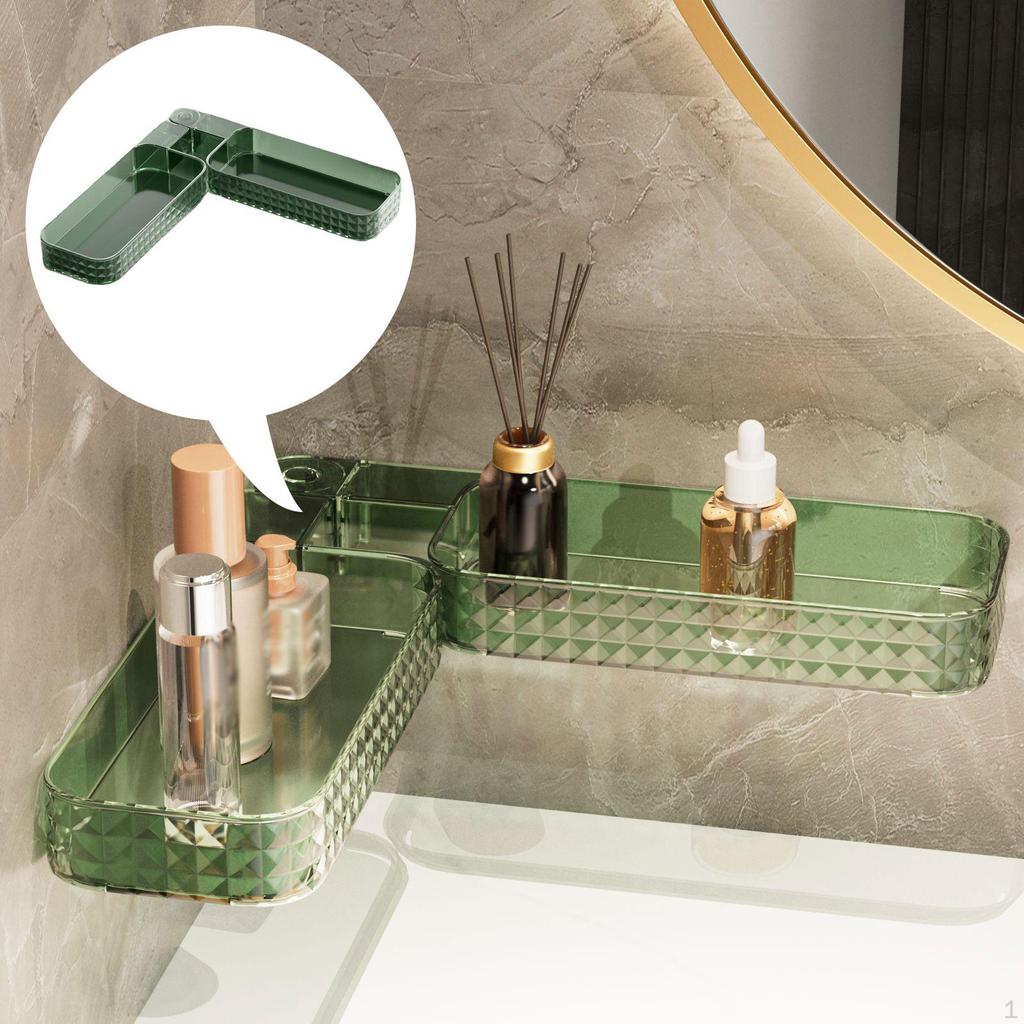 Bathroom Shelf Shower Corner Organizer Shelf, Pounch Free Heavy Duty for Inside