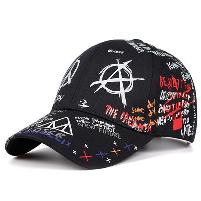 Șapcă de baseball nouă cu imprimeu graffiti 100% bumbac pălărie casual la modă bărbați și femei șapci solare reglabile șapci hip hop dad
