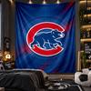Wandbehang Chicago Cubs Druck Stoff für Wohnzimmer Schlafzimmer Heimdekoration