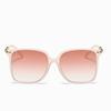 Big Frame Sunglasses For Women Designer Vintage Alloy Leg Fashion Glasses Retro Sunglasses