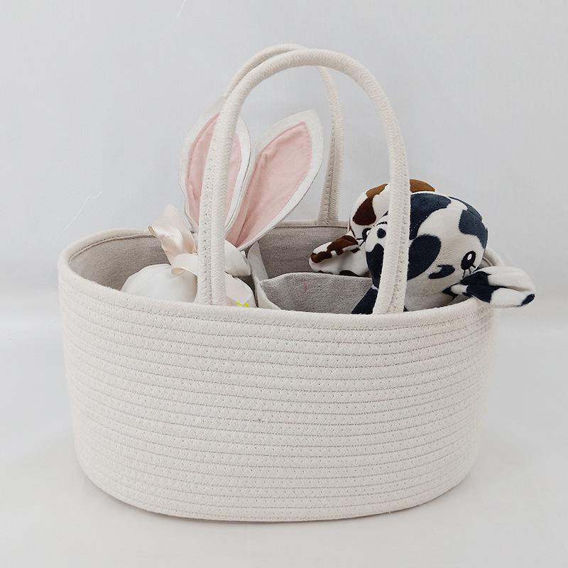 Large Capacity Baby Supplies Storage Basket with Handle