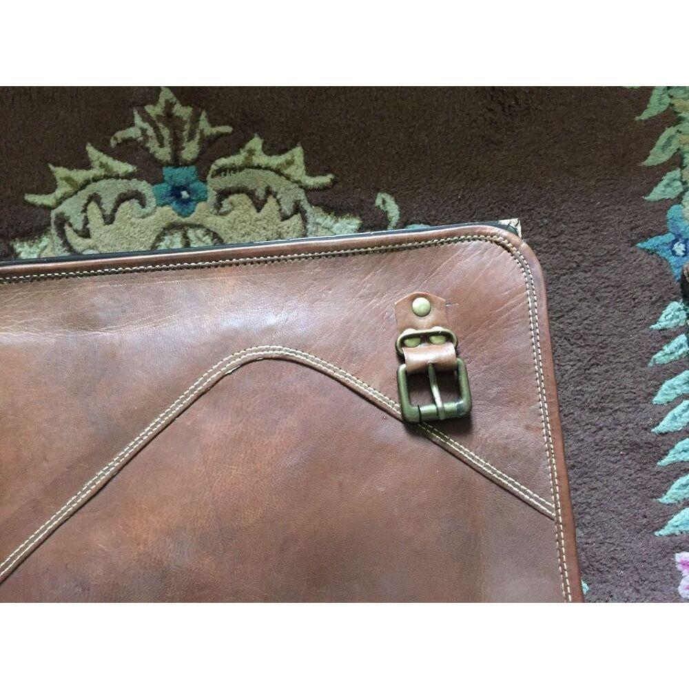 Leather Bag Genuine Vintage Messenger Man Business Laptop Briefcase Satchel Bag