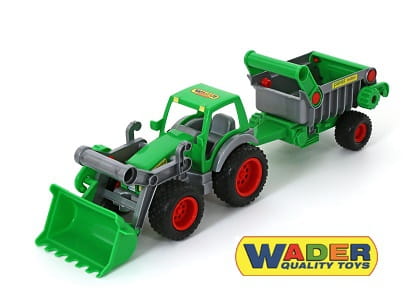 Wader Traktor-Ładowarka Z Naczepą Farmer Technik