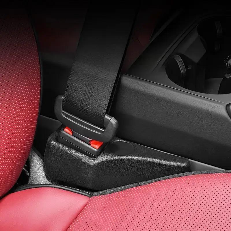 A pair of car seat belt groove protection covers - seat gap plugs to prevent items from falling off, car interior accessories