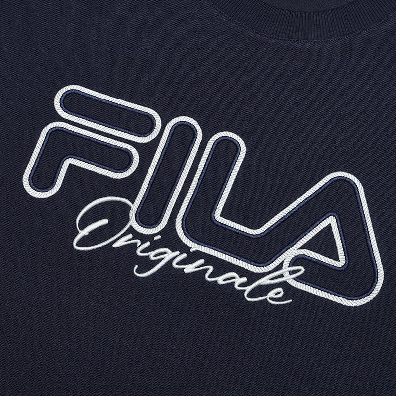New FILA Sweatshirt Men's Secret Mirror Blue F11M519202FDB