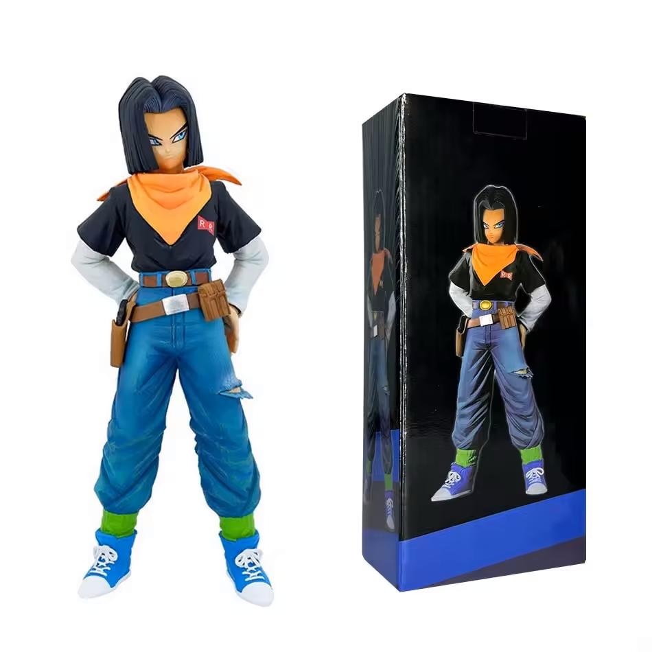 22CM Anime Dragon Ball Z Android 17 18 Figure Android 18 PVC Action Figures Collection Model Toys for Children Christmas Gifts