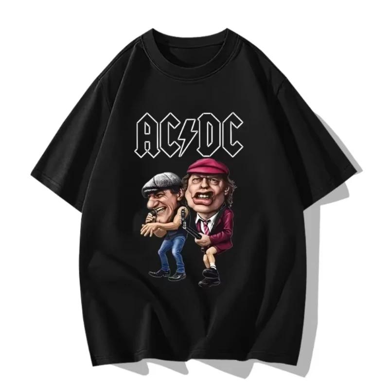 Brand New Design Street Punk Rock ACDC Band Fans Periphery Hip Hop Cotton Print Short Sleeve Men Women Loose Cotton T-shirt