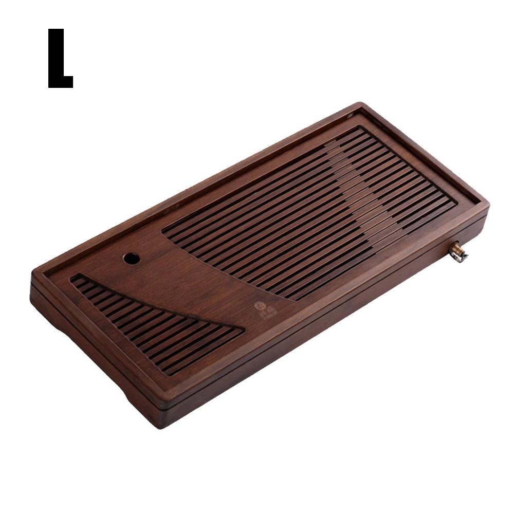 Solid Wood Tea Board Bamboo Tea Tray With Water Torage Drainage Tank Puer Tea Table Saucer Drawer Tray For Ceremony Teaware Tool
