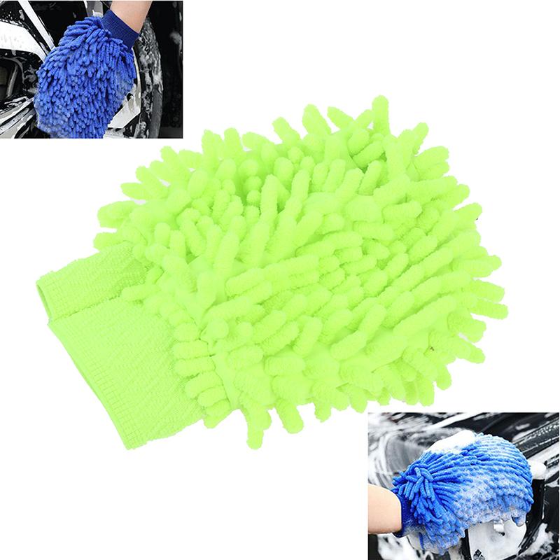 Ultrafine Fiber Chenille Microfiber Car Wash Glove Mitt Soft Mesh For Car Wash