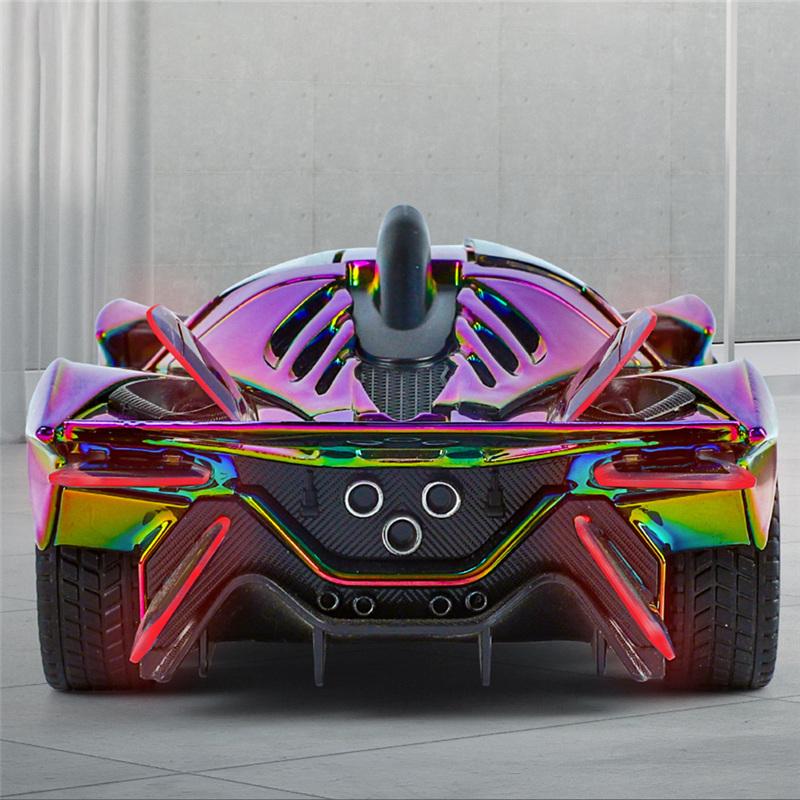 1/24 Apollo Project EVO Alloy Sports Car Model Diecasts Metal Electroplated Racing Car Vehicles Model Sound Light Kids Toy Gift