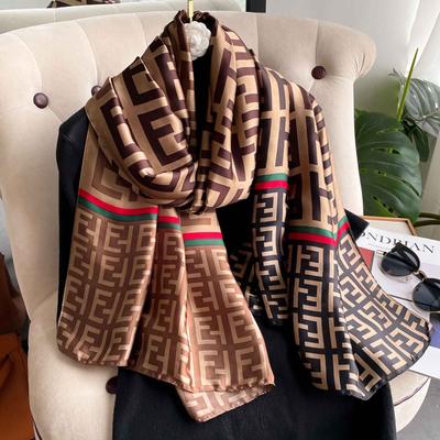 Design di Lusso 180X90Cm Sciarpe da Spiaggia Donna Foulard Quadrati Popolari Le Quattro Stagioni Bandana Protezione Solare Stile Foulard di Seta
