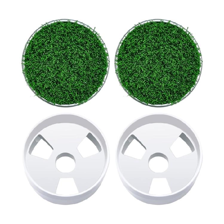 Artificial Grass Golf Putting Cup Cover Set for Daily Use, Round Cup Insert with Removable Cap and 3-Hole Bottom Frame