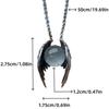 Ghost Wings Vintage Necklace: Exquisite Natural Stone & Unique Antique Silver Pendant