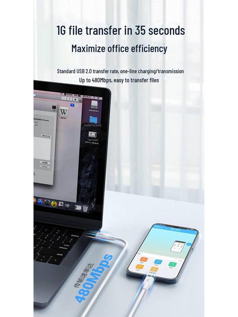 PISEN Dual-Head Type-C Charging Cable for iPhone 15 Pro Max & iPad Pro