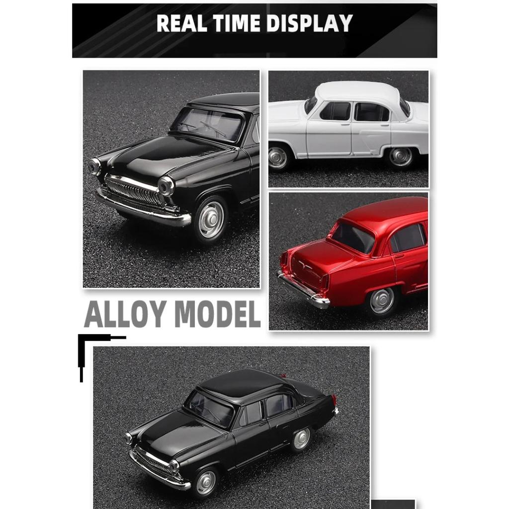 1/43 Volga GAZ-21 Alloy Car Model Diecasts Metal Toy Classic Vehicles Car Model Simulation Miniature Scale Collection Kids Gifts