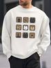 Cat Collection, Cute Cat Print Men'S New Round Neck Sweatshirt Loose Fashion Trendy Casual Sports ' Versatile Top Pullover Shirt