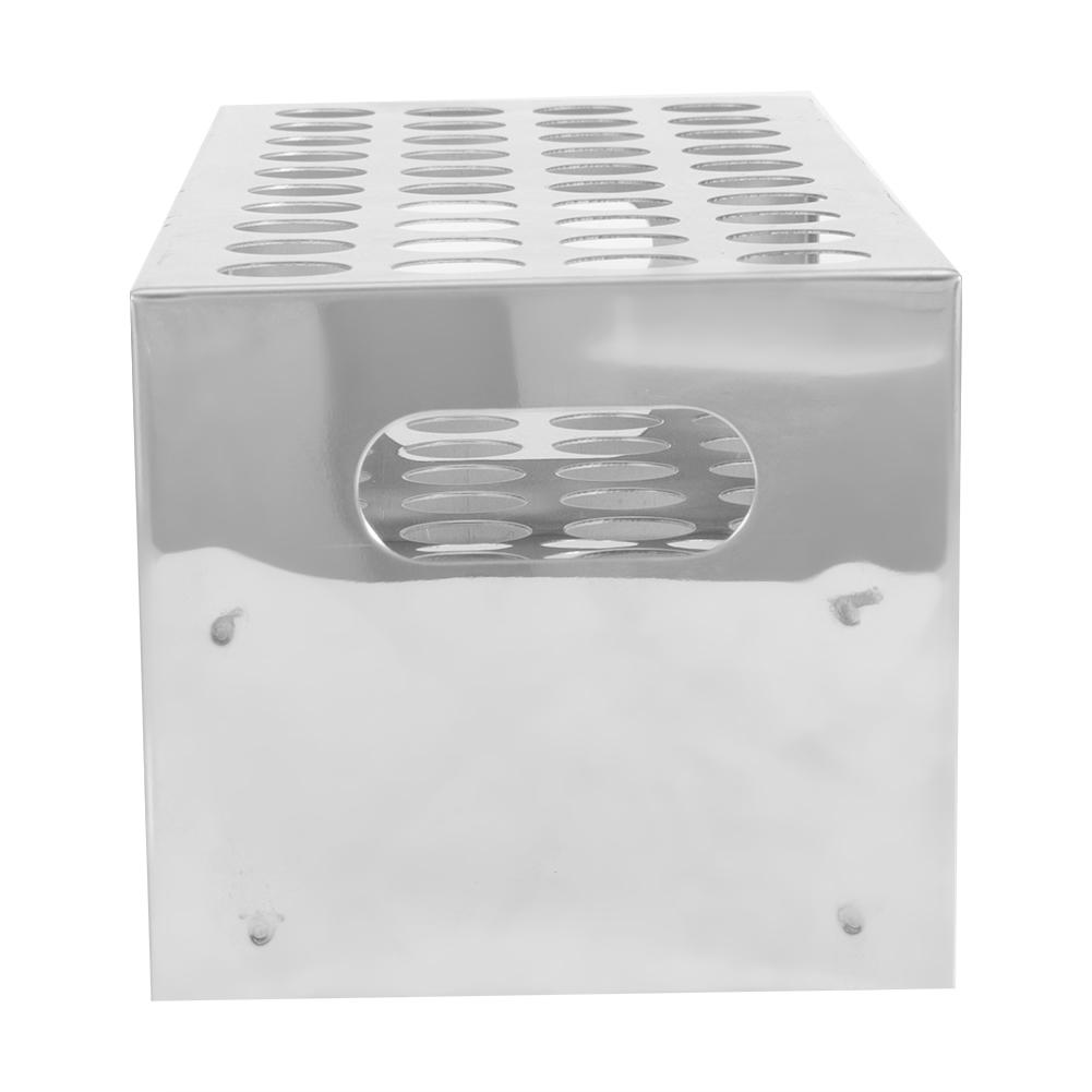 304 Edelstahl Lochblech Reagenzglasständer 40 Löcher Große Kapazität (15.5mm*40)