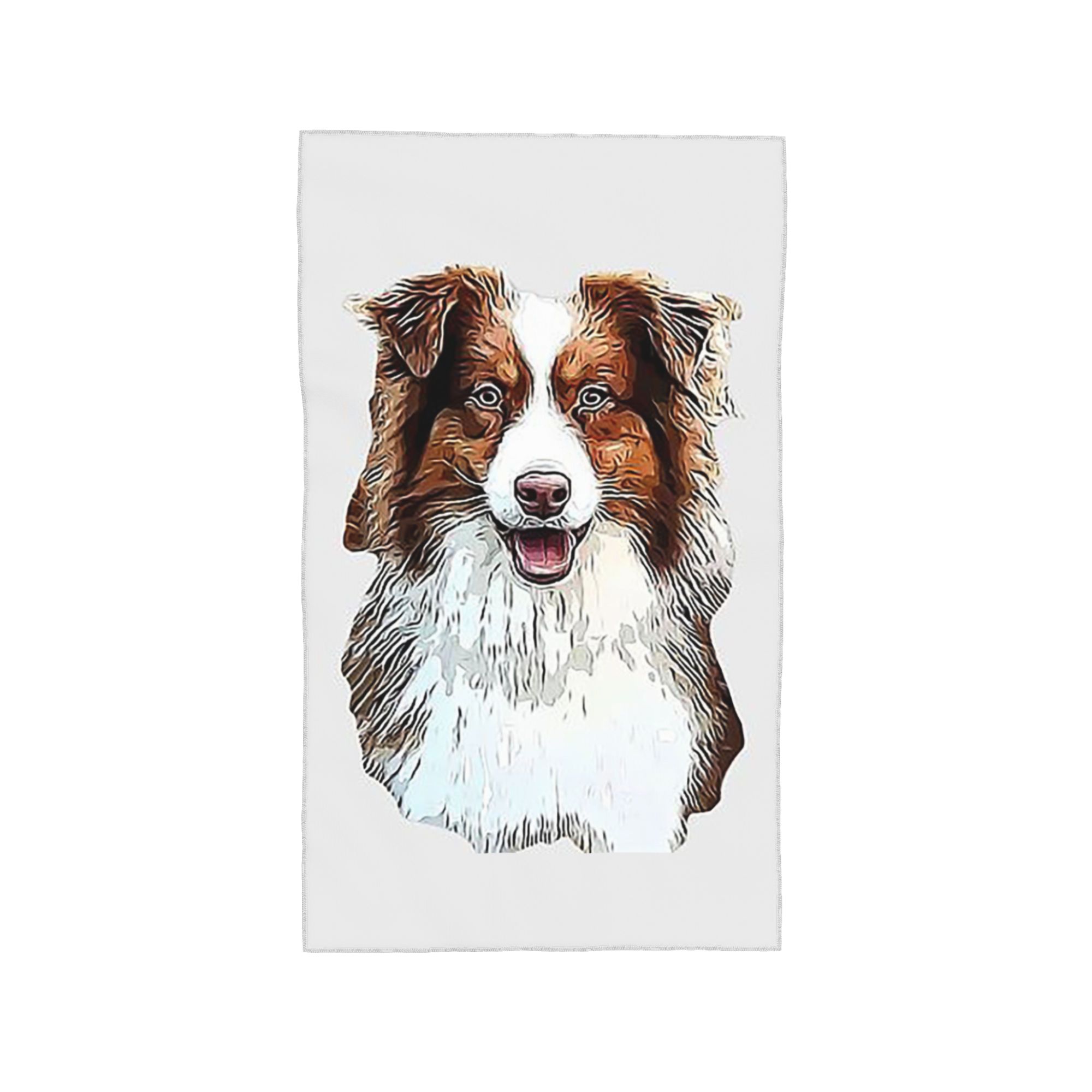 Australian Shepherd Red Tricolor Lovers Soft Face Towel Quick Dry Pool Bath Cotton Towels Absorbent Quick W40*H60(CM)