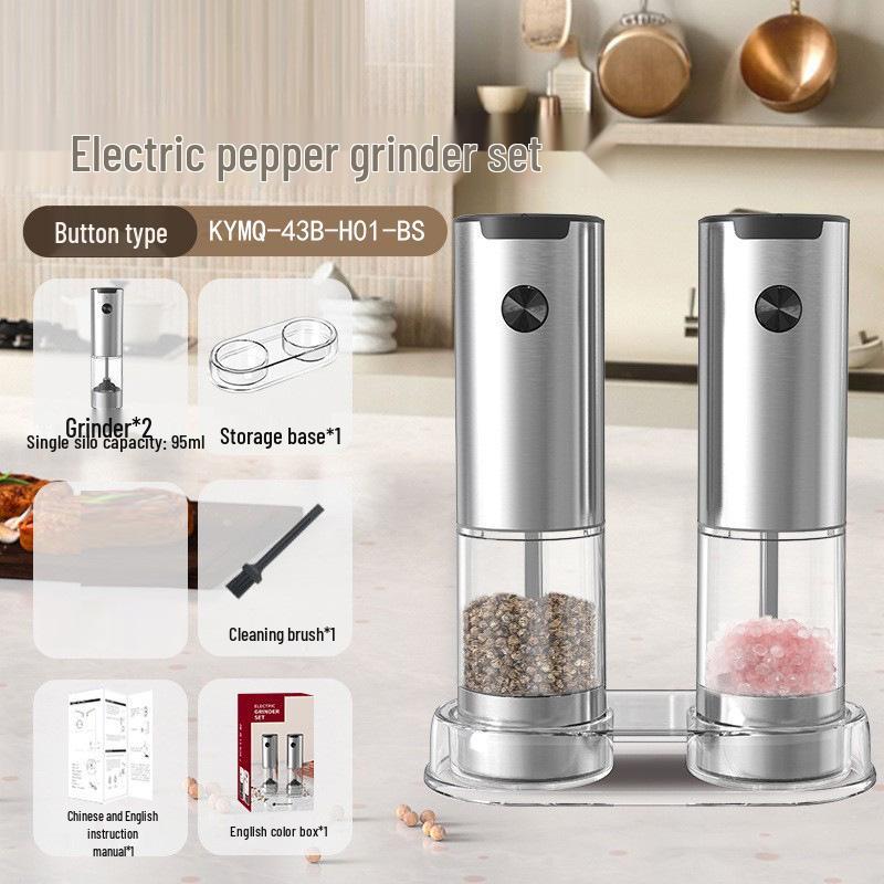 Gravity-Sensing Electric Pepper & Salt Grinder for Household Use