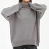 Women's  Winter Sweat  Oversized Turtleneck Sweater ,  Cozy Casual To Formal Formal Wear, White Sweater  Relaxed Fit for Lay