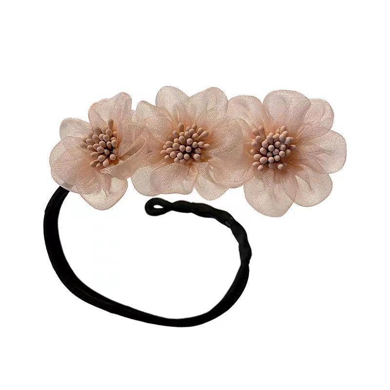 2024 Women's Pearl Flower Bun Twister: Korean Hair Accessory