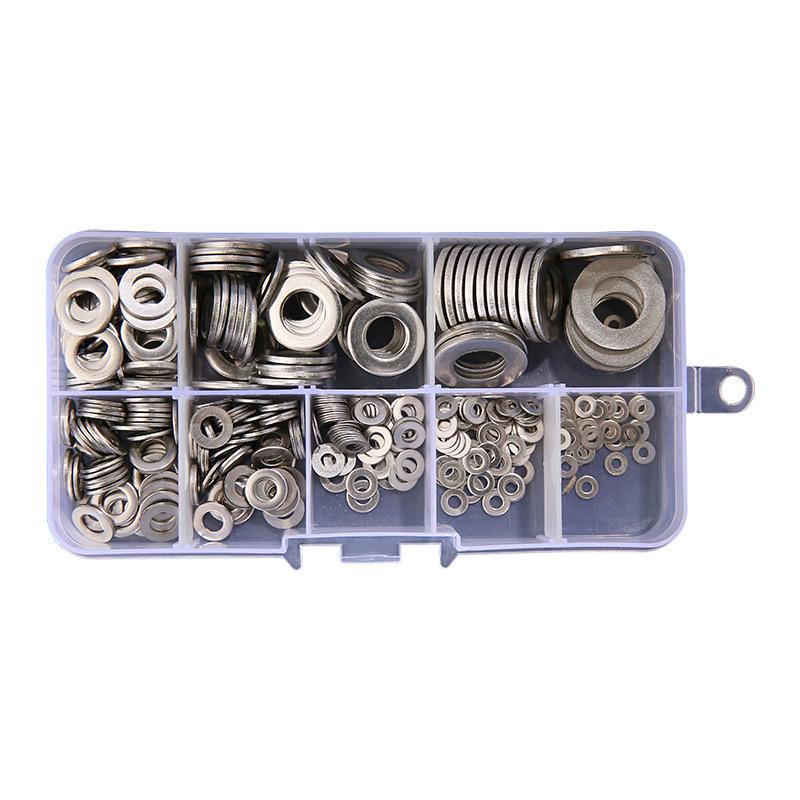 360PCS Boxed Stainless Steel Flat Washer M22 Gasket Fastening for Cross-border E-commerce