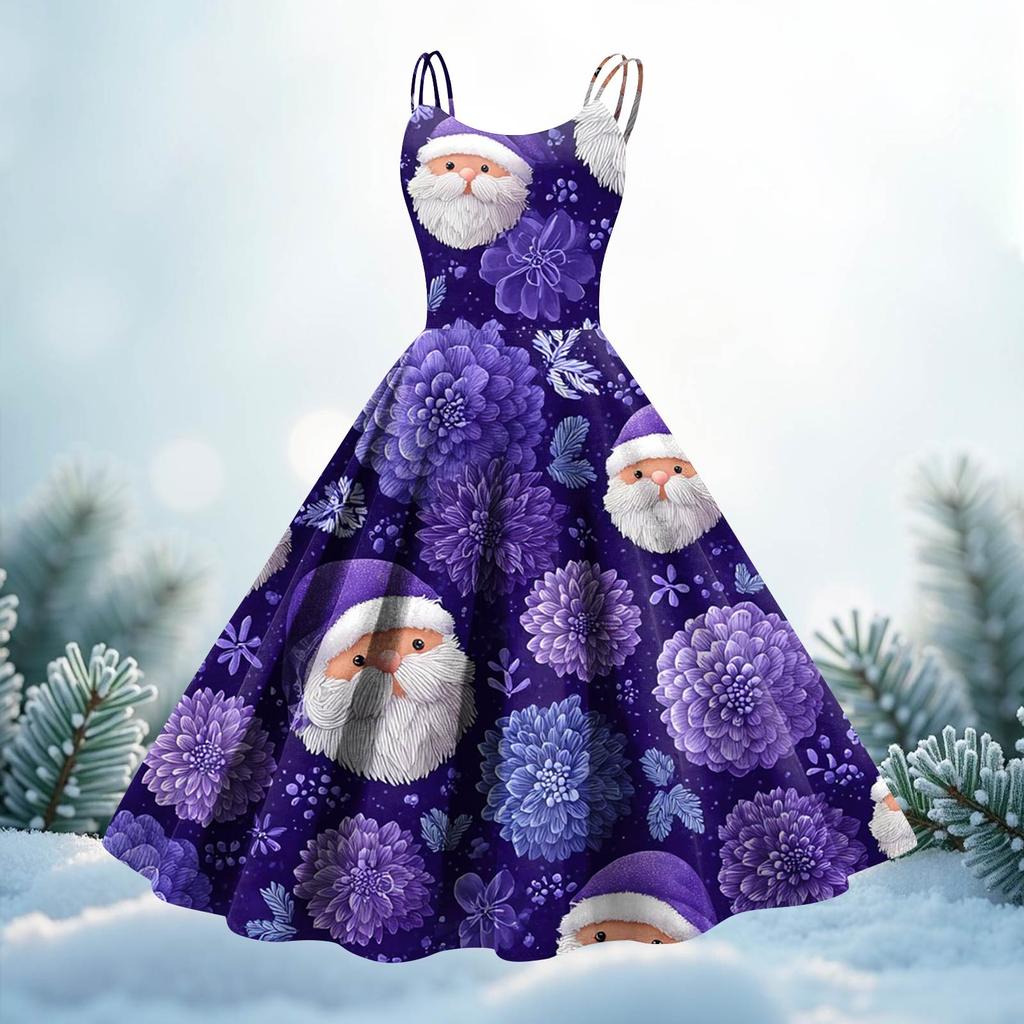 Women's  Print Sexy Off-The-Shoulder Punk Vintage Dress